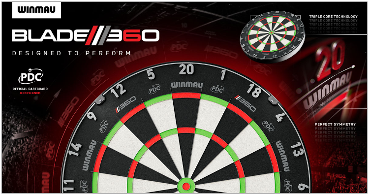 Winmau Steel Dartboard Blade 360 Triple Core Carbon Winmau Steel Dartboard Blade 360 Triple Core Carbon